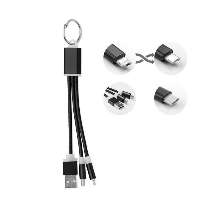 Logotrade promotional items photo of: key ring with USB type C cable Salaspils