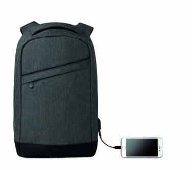 Logotrade corporate gift picture of: 2 tone backpack incl USB plug