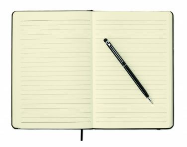 Logotrade promotional gift picture of: A5 notebook w/stylus 72 lined