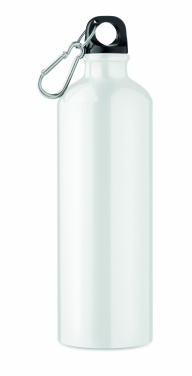 Logotrade promotional giveaway picture of: Single-walled 750 ml aluminum bottle with a carabiner and customizable printing