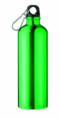 Logotrade promotional gift image of: Single-walled 750 ml aluminum bottle with a carabiner and customizable printing