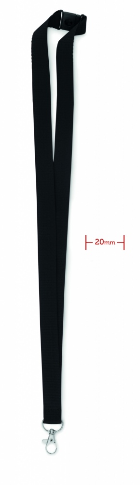 Logotrade promotional item picture of: Lanyard with metal hook 20 mm