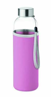 Logo trade corporate gifts picture of: Glass bottle in pouch 500ml