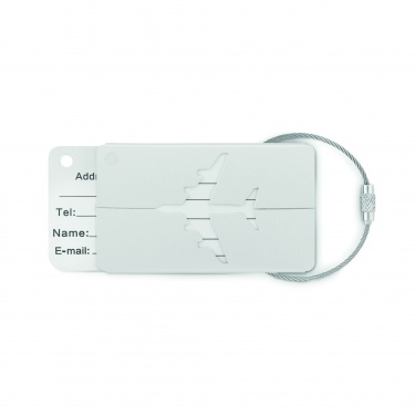 Logo trade promotional gifts image of: Aluminium luggage tag