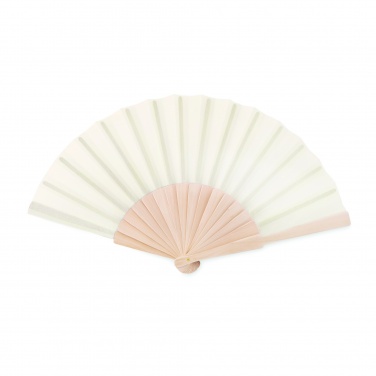 Logo trade advertising products image of: Manual hand fan wood