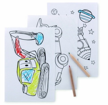 Logo trade promotional merchandise image of: Colouring set with 6 pencils