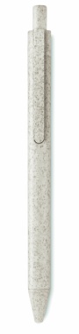 Logo trade business gift photo of: Wheat Straw/ABS push type pen