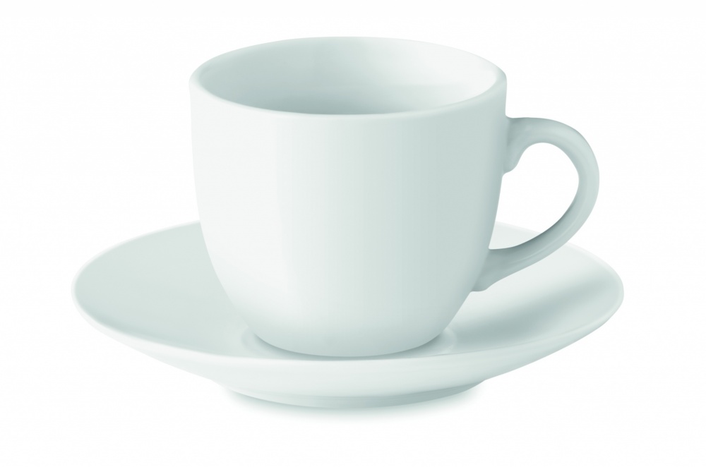 Logo trade promotional gifts image of: Espresso cup and saucer 80 ml