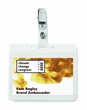 Logo trade business gifts image of: PVC badge holder