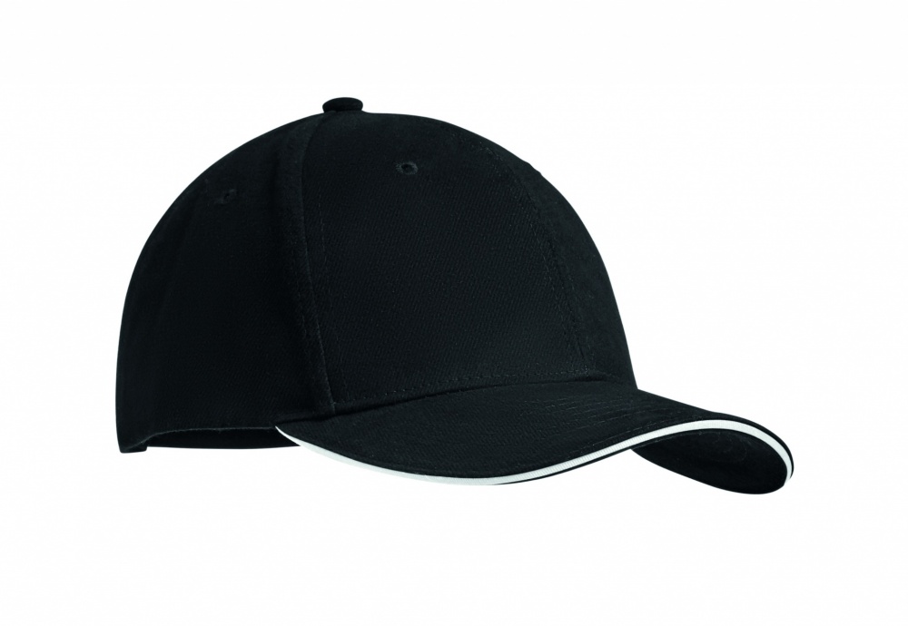 Logo trade corporate gifts image of: Brushed heavy cotton 6 panel sa