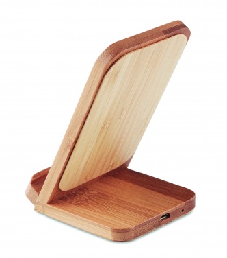 Logotrade promotional item image of: Bamboo wireless charge stand 5W WIRESTAND