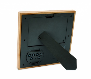 Logo trade corporate gifts image of: Photo frame with weather statio