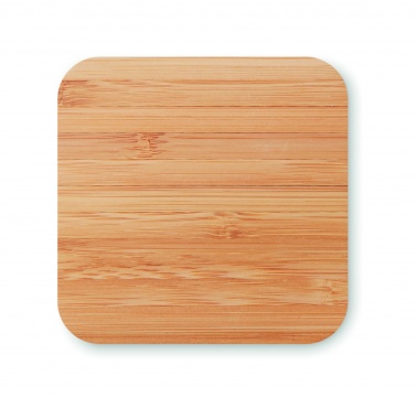Logo trade advertising products image of: Bamboo wireless charge pad 5W