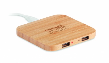 Logotrade promotional merchandise image of: Bamboo wireless charge pad 5W