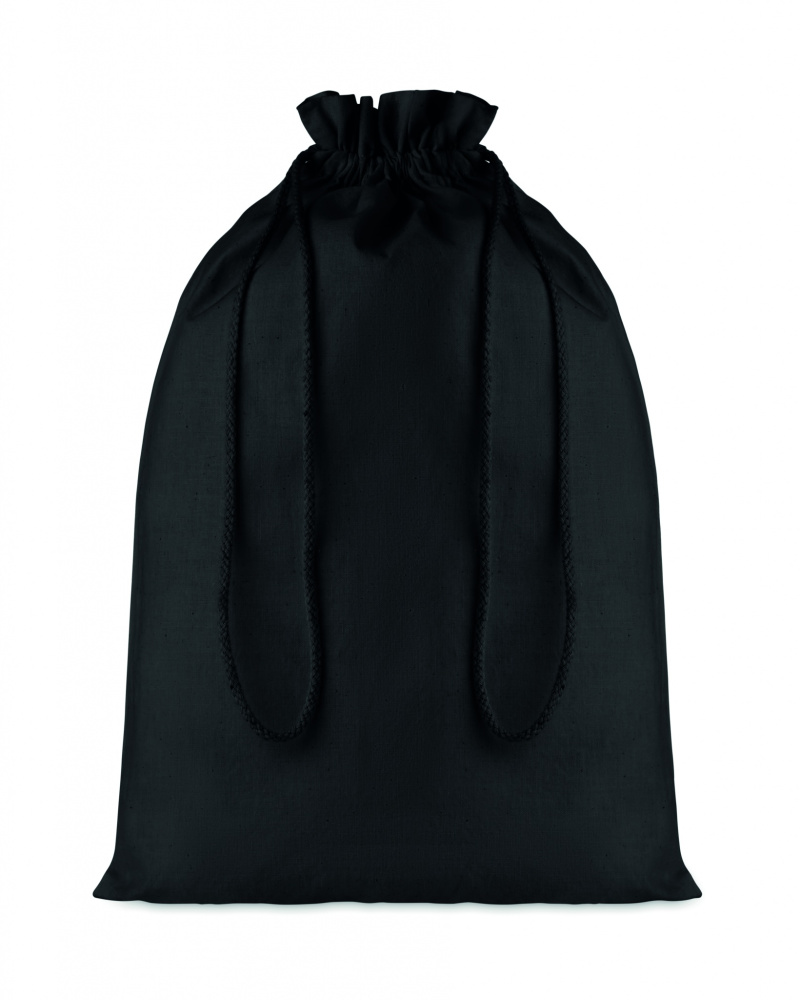 Logotrade promotional item image of: Large Cotton draw cord bag black