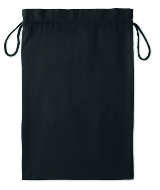 Logotrade promotional product picture of: Large Cotton draw cord bag black