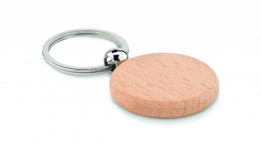 Logotrade promotional merchandise photo of: Round wooden key ring Saldus