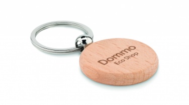 Logotrade promotional items photo of: Round wooden key ring Saldus