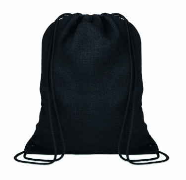 Logo trade promotional merchandise image of: 1200D heathered drawstring bag