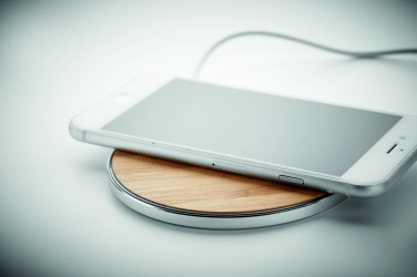 Logotrade promotional product image of: Bamboo wireless charger 10W DESPAD