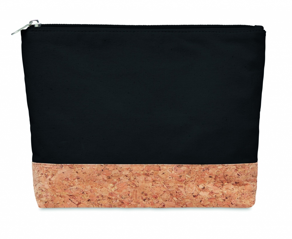 Logo trade promotional items picture of: Cork & cotton cosmetic bag