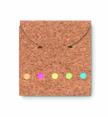 Logo trade promotional product photo of: Cork sticky note memo pad