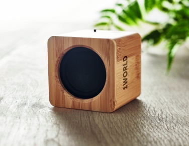 Logo trade promotional giveaway photo of: Bamboo wireless speaker