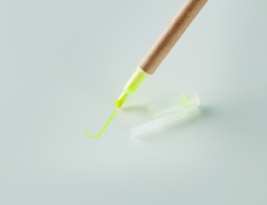 Logo trade promotional products image of: 2 in 1 carton pen highlighter