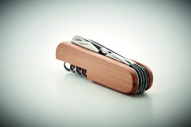 Logo trade promotional products image of: Multi tool pocket knife bamboo