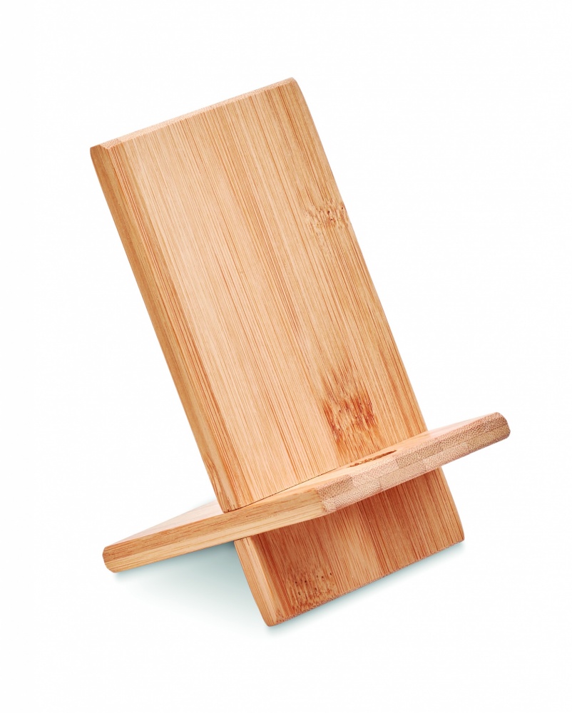 Logotrade promotional giveaway image of: Bamboo phone stand/ holder WHIPPY