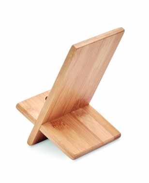 Logo trade promotional gifts image of: Bamboo phone stand/ holder WHIPPY