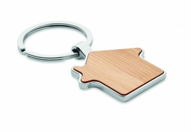 Logotrade promotional giveaways photo of: House key ring metal bamboo NORDIC