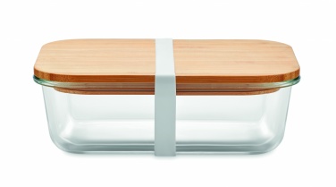 Logo trade promotional merchandise photo of: Glass lunchbox with bamboo lid