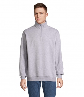 Logo trade promotional merchandise photo of: CONRAD Sweat Zip Collar