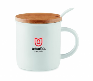 Logo trade promotional gifts picture of: Porcelain mug with spoon