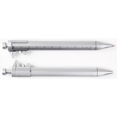 Logo trade promotional product photo of: Plastic ballpen with sliding calliper PRESCOT