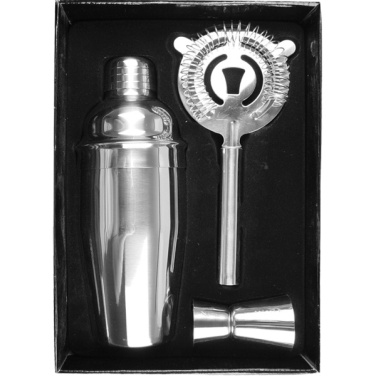 Logotrade business gift image of: Metal cocktail set, 3-piece MESSINA