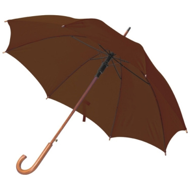 Logo trade promotional gifts image of: Wooden automatic umbrella NANCY