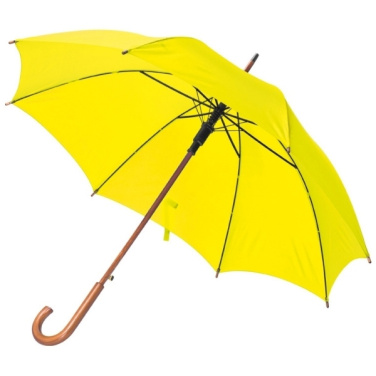 Logo trade promotional merchandise photo of: Wooden automatic umbrella NANCY