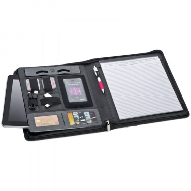Logo trade business gifts image of: A4 folder with power bank Elda
