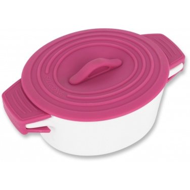 Logo trade promotional giveaway photo of: Porcelain pot with silicone lid DELHI
