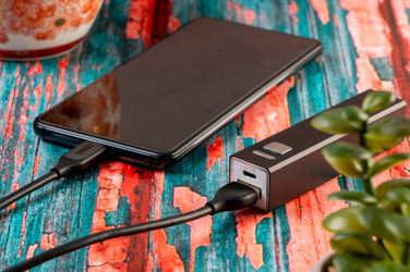 Logotrade promotional giveaways photo of: Metal power bank PORT HOPE 2200mAh