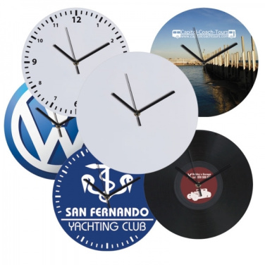 Logo trade corporate gift photo of: Wall clock with allover clock face VENICE