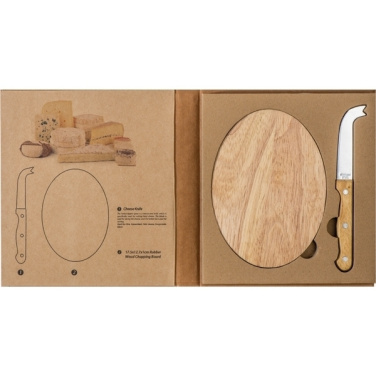 Logotrade business gift image of: Cheese chopping board with knife GOUDA