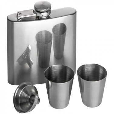 Logotrade promotional item picture of: Hip flask with 2 shot glasses SANDVIKEN 170 ml