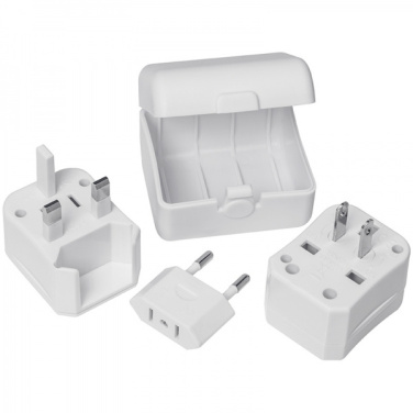 Logo trade promotional gifts image of: Travel adapter PERU