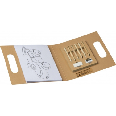 Logotrade corporate gift picture of: Kids coloring book with colored pencils FORIO