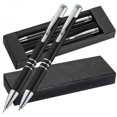 Logo trade promotional product photo of: Metal writing set CLAREMONT