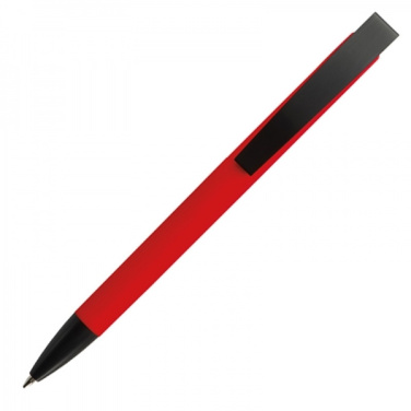 Logo trade business gift photo of: Metal ballpen soft touch BRESCIA