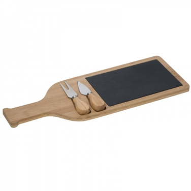 Logo trade business gift photo of: Cheese chopping board with slate plate CALAIS